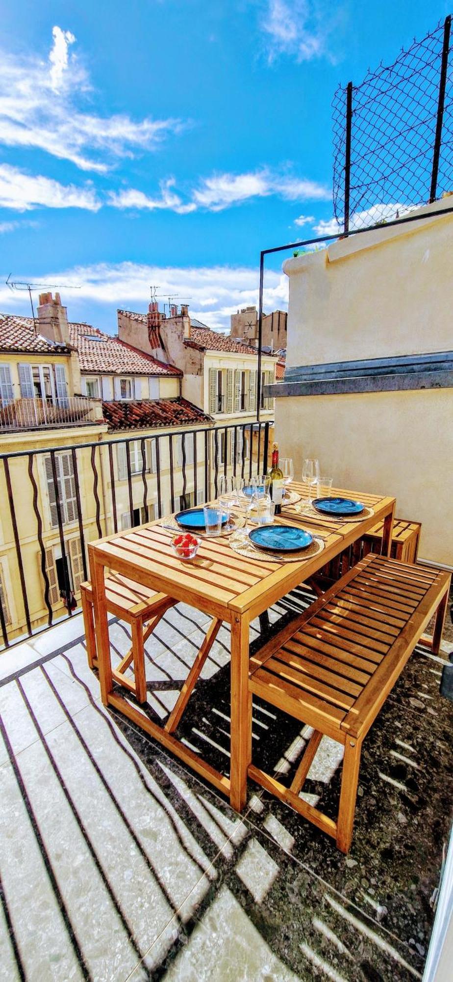 Terrasse - Hyper Centre - 2 Chambres - Parking Gratuit - Calme & Lumineux - Arrivee Autonome Marselha Exterior foto